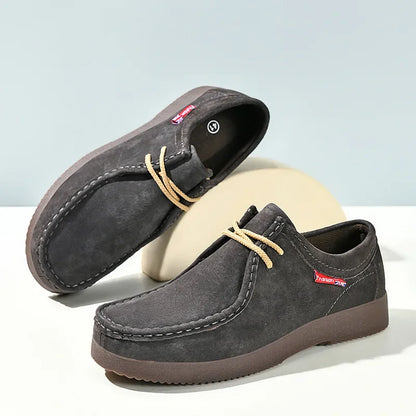 Men’s Suede Leather Lace-Up Casual Shoes