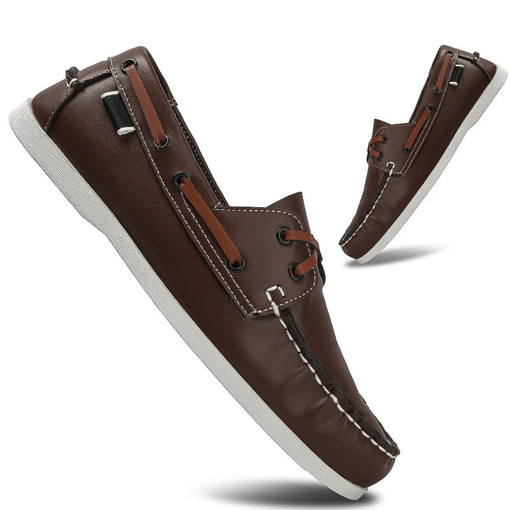 Men’s Slip-On Apron Toe Loafer Shoes