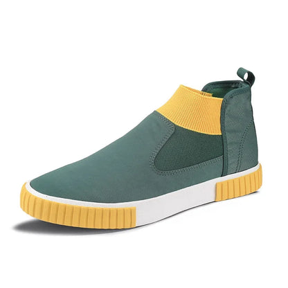 Men’s High-Top Canvas Casual Slip-On Shoes