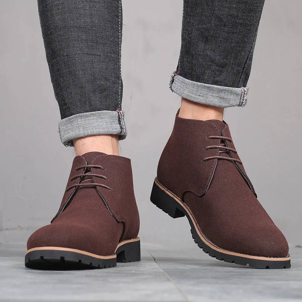 Men’s Suede Leather Chelsea Chukka Ankle Boots
