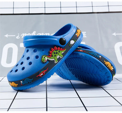 Baby Boys Cartoon Excavator Clogs