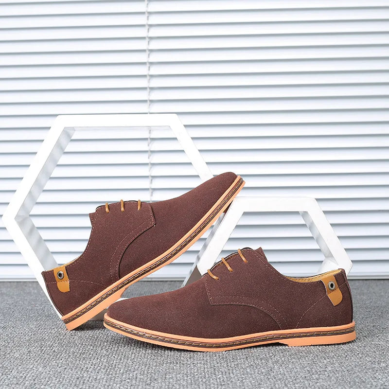 Men’s Suede Leather Oxford Casual Dress Shoes