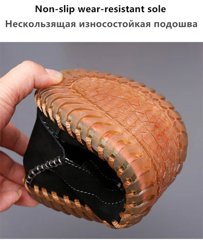 Men’s Large Size Leather Casual Loafers