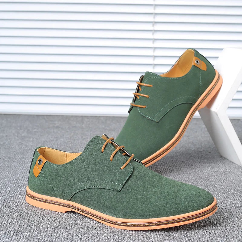 Men’s Suede Leather Oxford Casual Dress Shoes