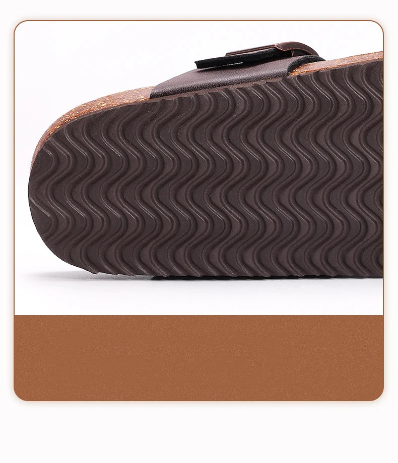 Men’s Summer Cork Slippers with Arch Support