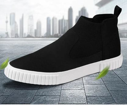 Men’s High-Top Canvas Casual Slip-On Shoes