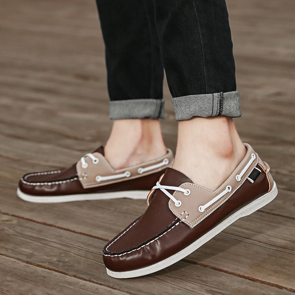 Men’s Slip-On Apron Toe Loafer Shoes