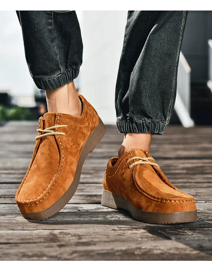 Men’s Suede Leather Lace-Up Casual Shoes