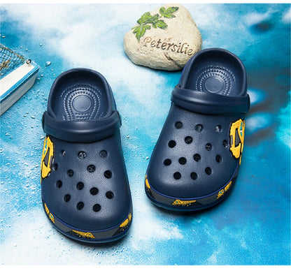 Baby Boys Cartoon Excavator Clogs