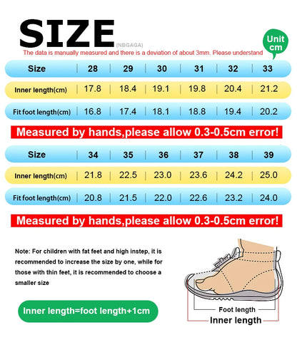 Kids Black Leather Casual Sneakers
