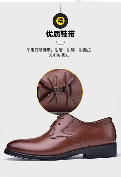 Men’s Large Size Leather Dress Derby Shoes