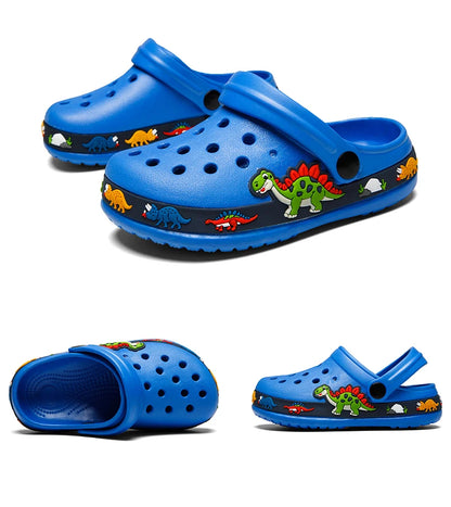 Baby Boys Cartoon Excavator Clogs