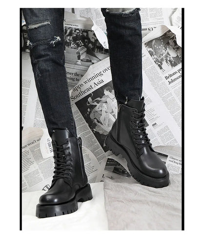 Men’s Leather Winter Ankle Boots Non-Slip