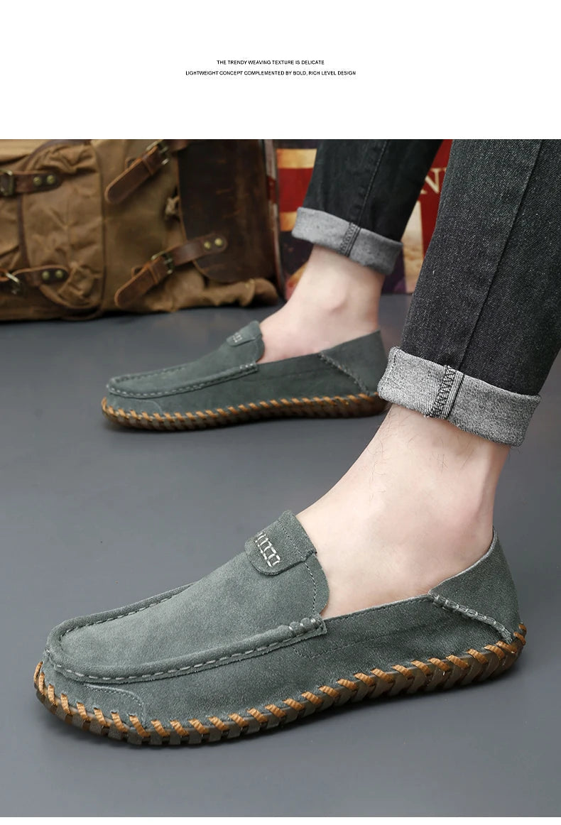 Men’s Large Size Leather Casual Loafers
