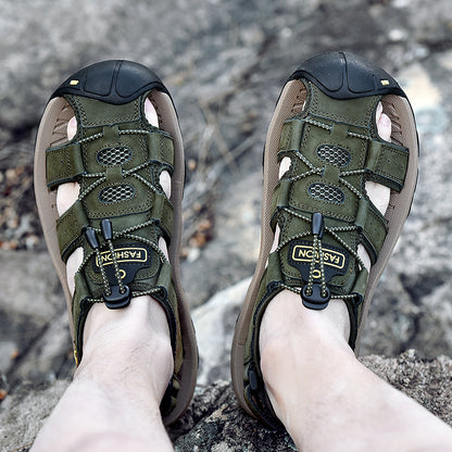 Men’s Genuine Leather Summer Roman Sandals