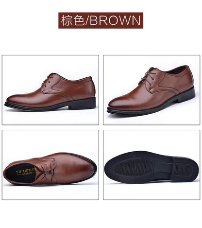 Men’s Large Size Leather Dress Derby Shoes