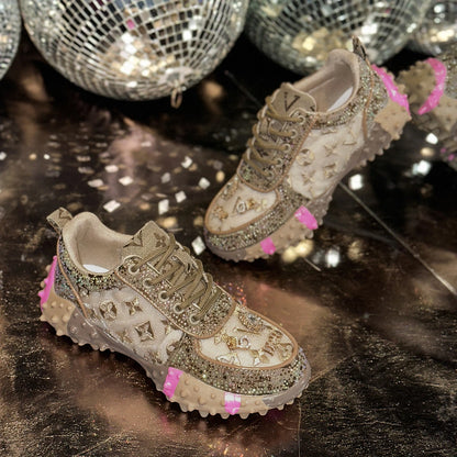 Women’s Luxury Rhinestone Platform Fashion Sneakers