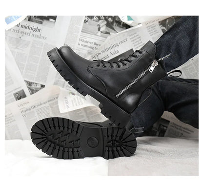 Men’s Leather Winter Ankle Boots Non-Slip