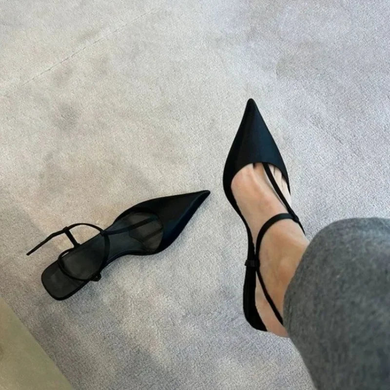 Sexy Pointed Toe Comfortable Low Heel Sandals