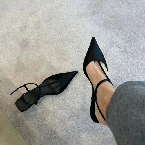 Sexy Pointed Toe Comfortable Low Heel Sandals