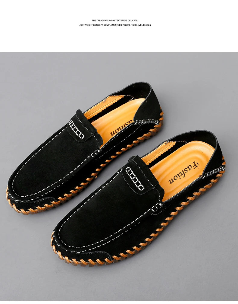 Men’s Large Size Leather Casual Loafers
