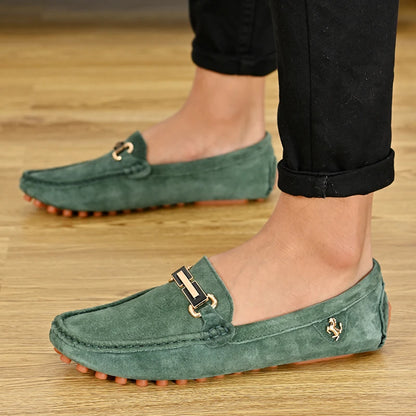 Men’s Large Size Leather Slip-On Loafers