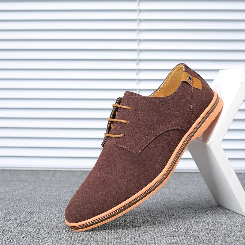 Men’s Suede Leather Oxford Casual Dress Shoes