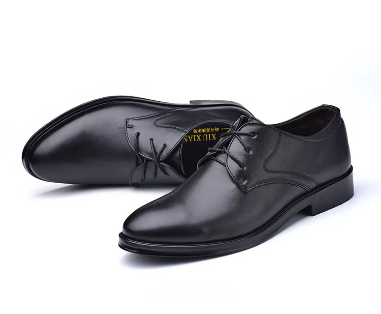 Men’s Large Size Leather Dress Derby Shoes