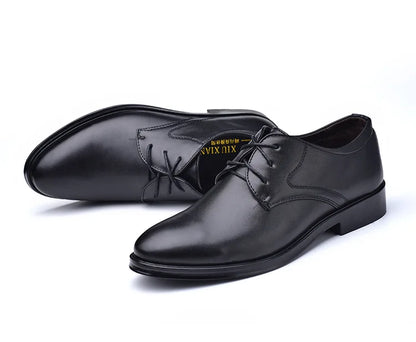 Men’s Large Size Leather Dress Derby Shoes