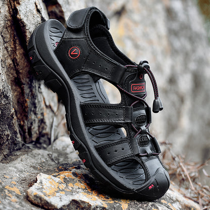 Men’s Genuine Leather Summer Roman Sandals