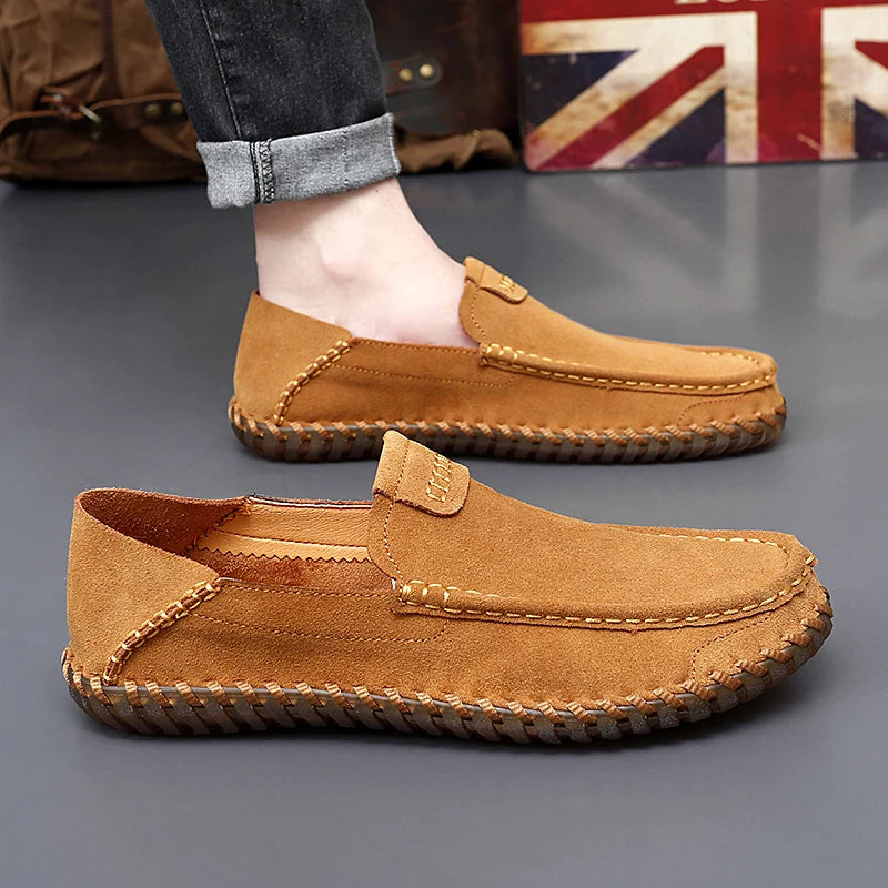 Men’s Large Size Leather Casual Loafers
