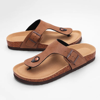 Men’s Summer Cork Slippers with Arch Support