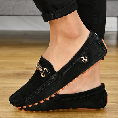 Men’s Large Size Leather Slip-On Loafers