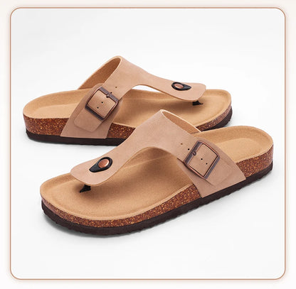 Men’s Summer Cork Slippers with Arch Support