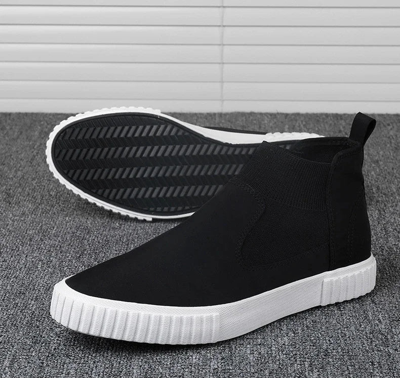 Men’s High-Top Canvas Casual Slip-On Shoes