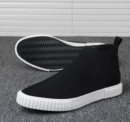 Men’s High-Top Canvas Casual Slip-On Shoes