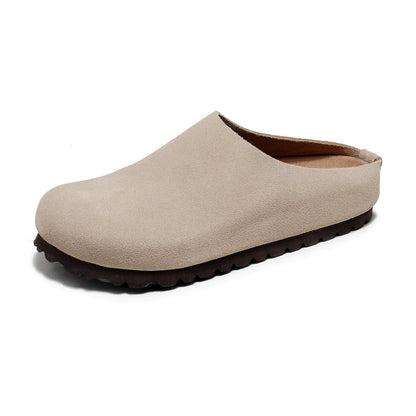 Anti-Slip Leather Clogs with Arch Support