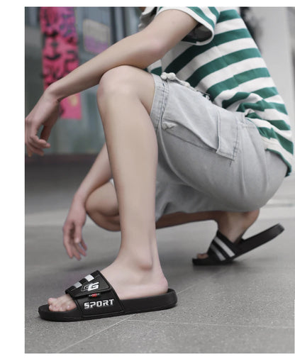 Men’s Lightweight Velcro Strap Summer Slippers