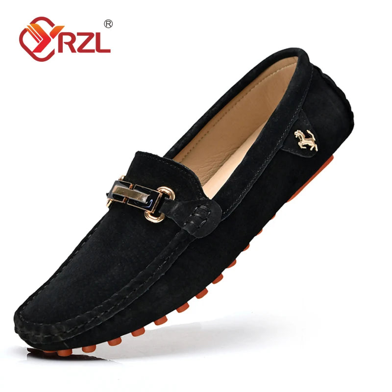 Men’s Large Size Leather Slip-On Loafers