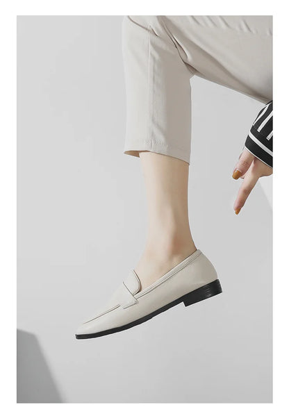 Women’s Vintage Leather Loafers Casual Flats