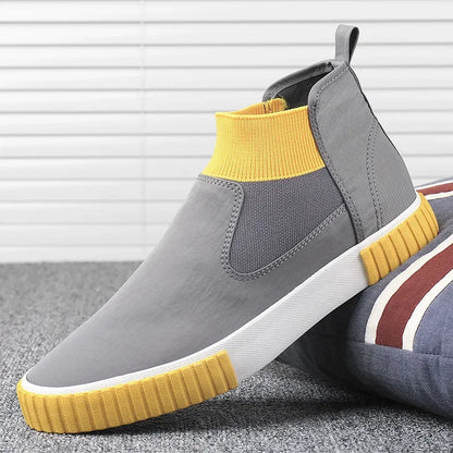 Men’s High-Top Canvas Casual Slip-On Shoes