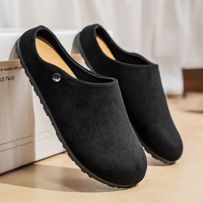 Unisex Leather Slip-On Summer Flats
