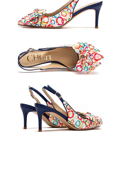 Women’s High Heel Sandals with Unique Print
