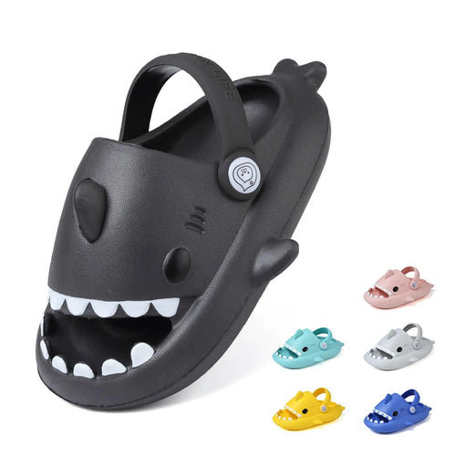 Kids Shark Cartoon Slip-On Sandals