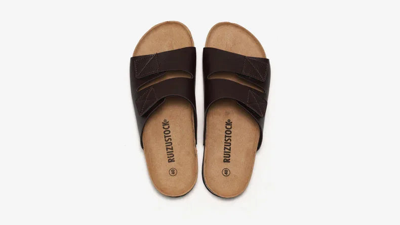 Men’s Cork Footbed Adjustable Strap Sandals
