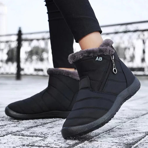 Women’s Solid Mid-Calf Warm Cotton Boots