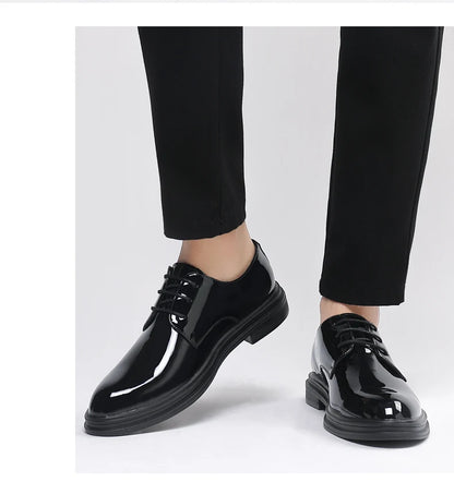 Men’s Patent Leather Height Increase Dress Shoes