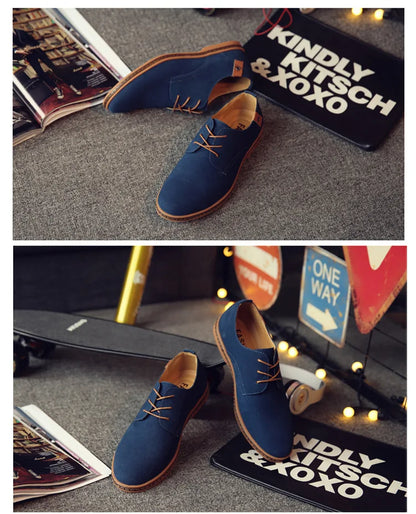 Men Luxury Suede Leather Oxford Shoes