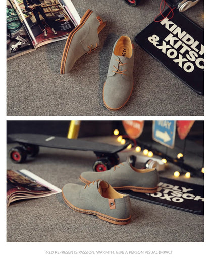 Men Luxury Suede Leather Oxford Shoes