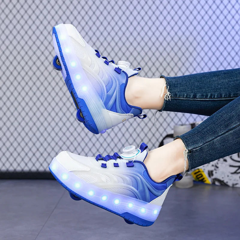 Kids LED Light Roller Skate Sneakers